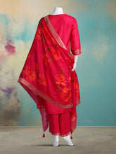 Embroidered Banarasi Kurta With Pant & Dupatta